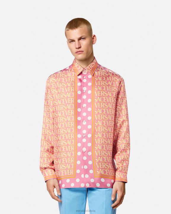 drukāt apģērbs Versace 806B1286 vīriešiem viscaur zīda krekls