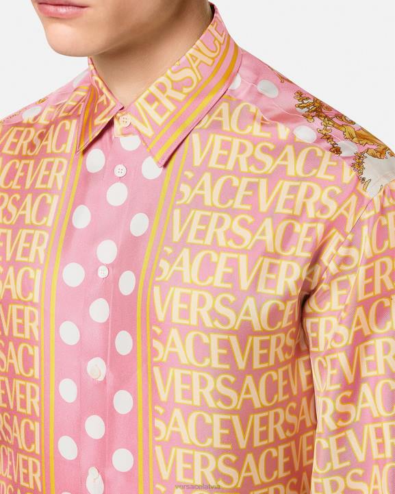 drukāt apģērbs Versace 806B1286 vīriešiem viscaur zīda krekls