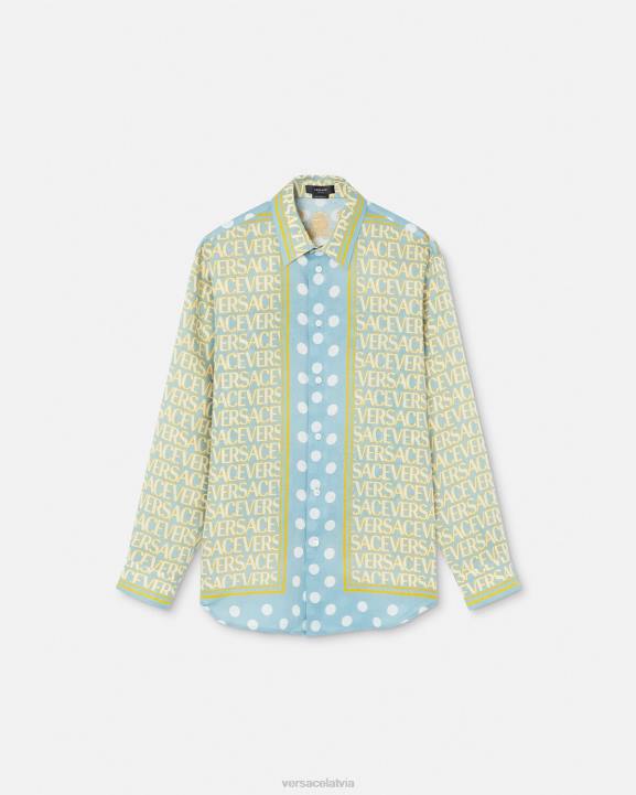 drukāt apģērbs Versace 806B1287 vīriešiem viscaur lina krekls