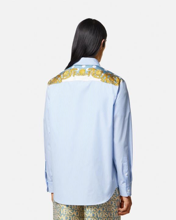 drukāt apģērbs Versace 806B1293 vīriešiem svītrains gliemežvāku baroka krekls