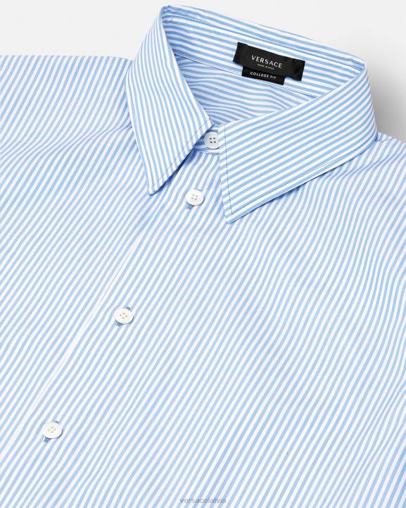 drukāt apģērbs Versace 806B1293 vīriešiem svītrains gliemežvāku baroka krekls