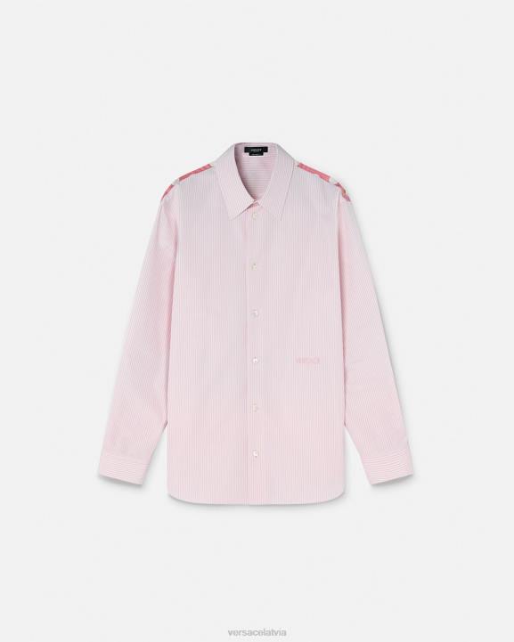 drukāt apģērbs Versace 806B1294 vīriešiem svītrains gliemežvāku baroka krekls