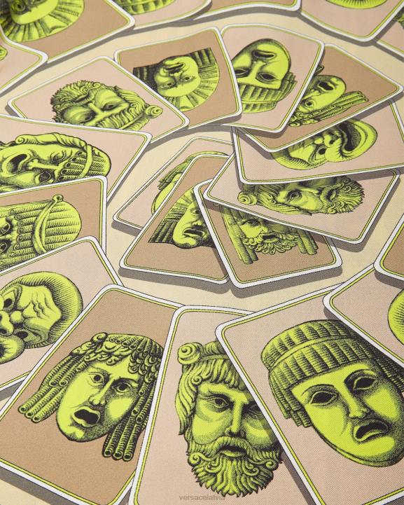 drukāt apģērbs Versace 806B1306 vīriešiem le maschere zīda krekls