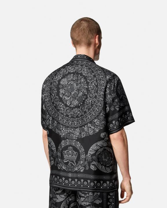 drukāt apģērbs Versace 806B1315 vīriešiem baroka silueta zīda krekls