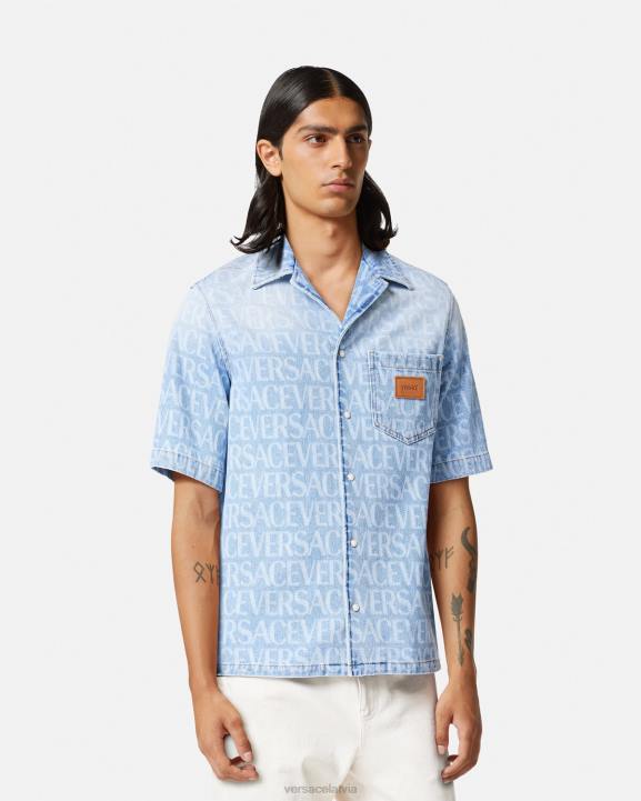 zils apģērbs Versace 806B1283 vīriešiem vispusīgs džinsa krekls