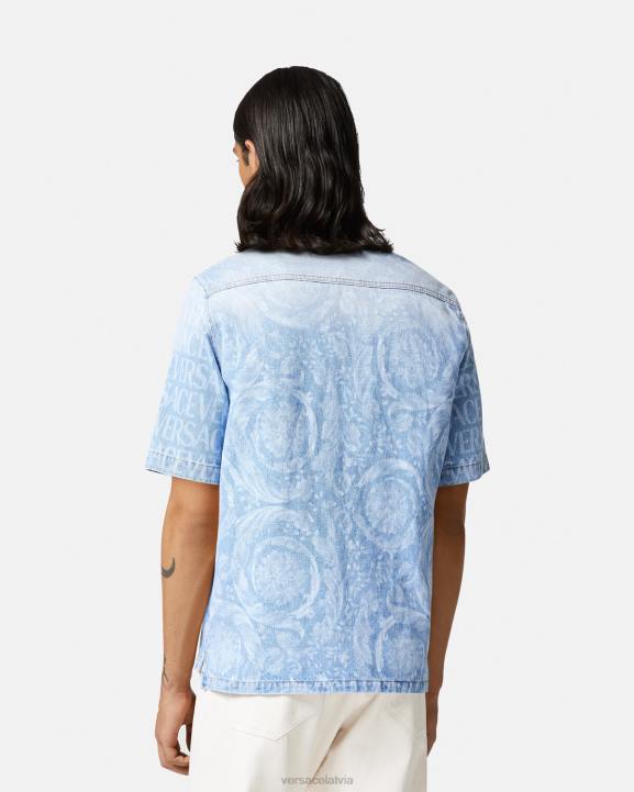 zils apģērbs Versace 806B1283 vīriešiem vispusīgs džinsa krekls