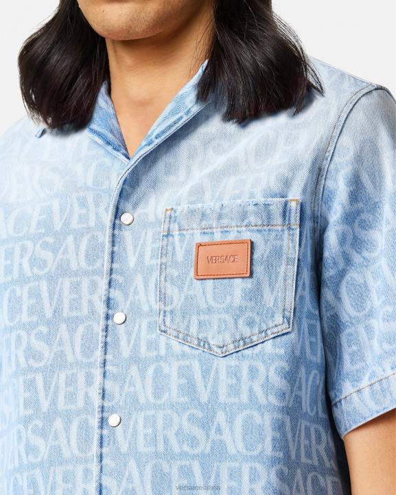 zils apģērbs Versace 806B1283 vīriešiem vispusīgs džinsa krekls