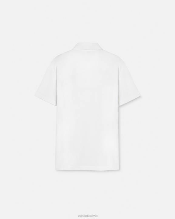 balts apģērbs Versace 806B1372 vīriešiem medusa polo krekls ar īsām piedurknēm