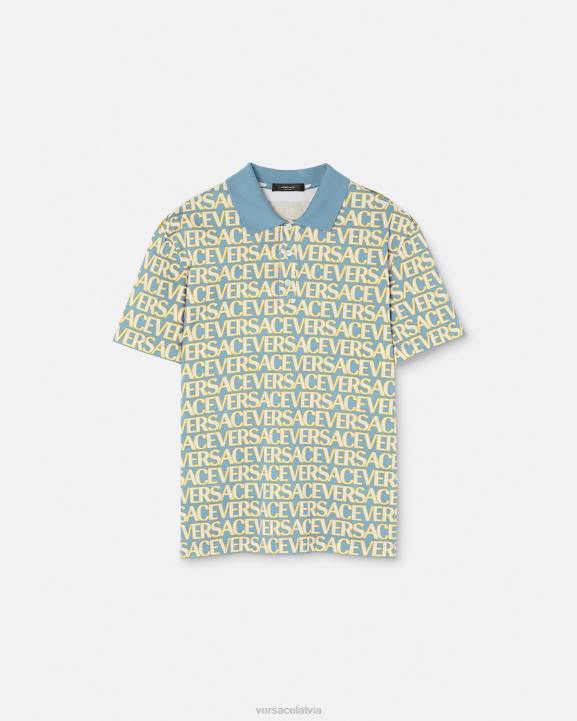 drukāt apģērbs Versace 806B1355 vīriešiem allover polo ar īsām piedurknēm