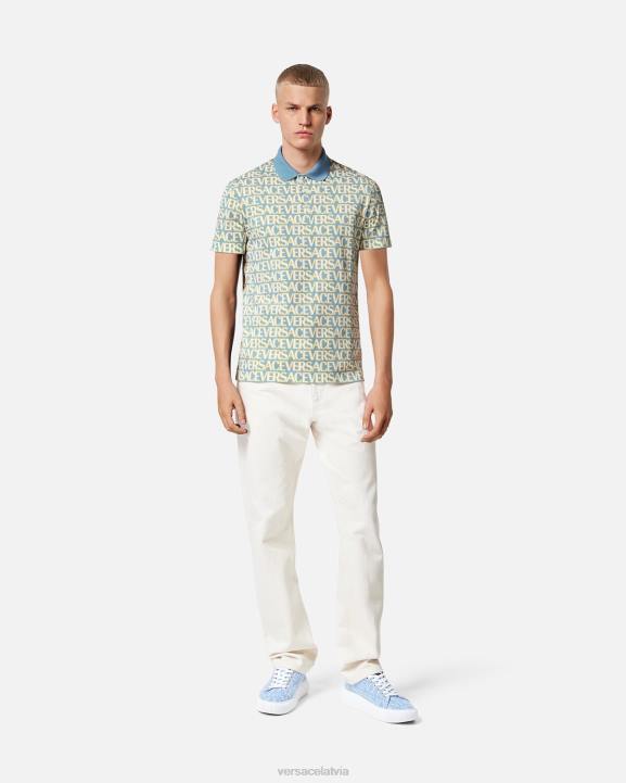 drukāt apģērbs Versace 806B1355 vīriešiem allover polo ar īsām piedurknēm