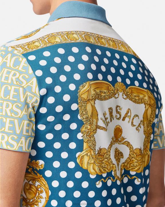 drukāt apģērbs Versace 806B1355 vīriešiem allover polo ar īsām piedurknēm