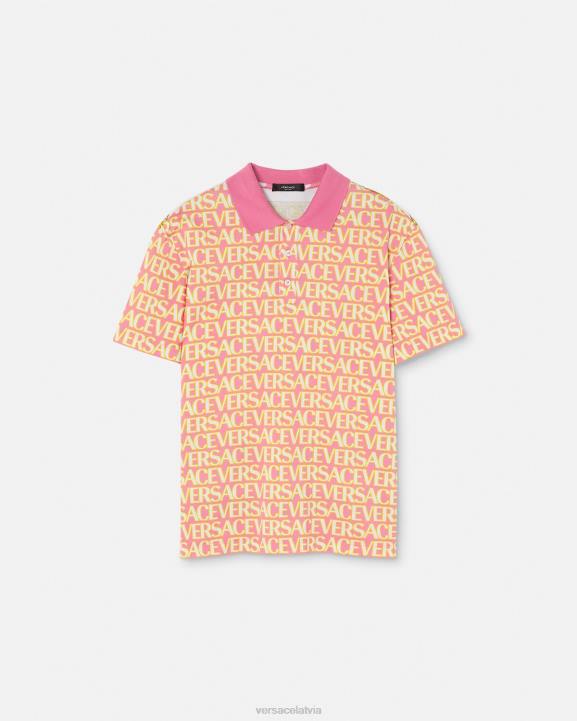 drukāt apģērbs Versace 806B1356 vīriešiem allover polo ar īsām piedurknēm