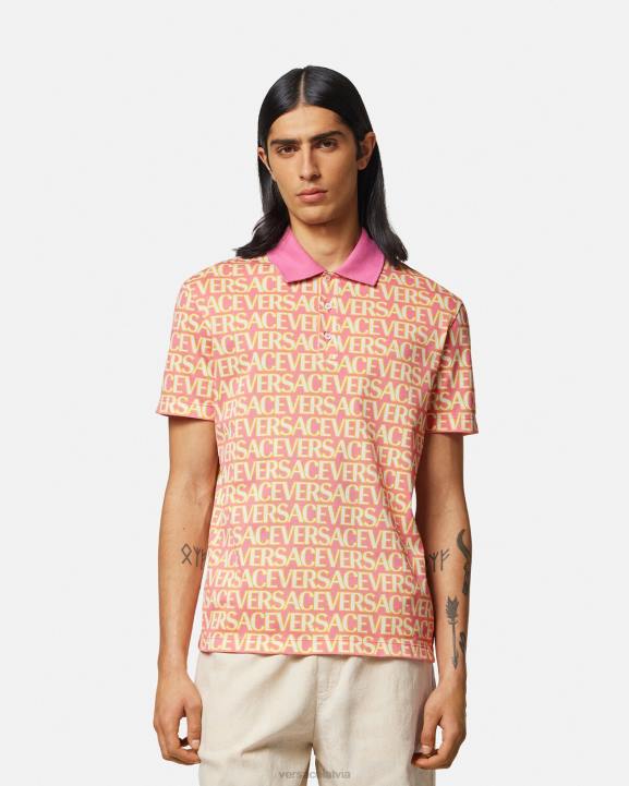 drukāt apģērbs Versace 806B1356 vīriešiem allover polo ar īsām piedurknēm