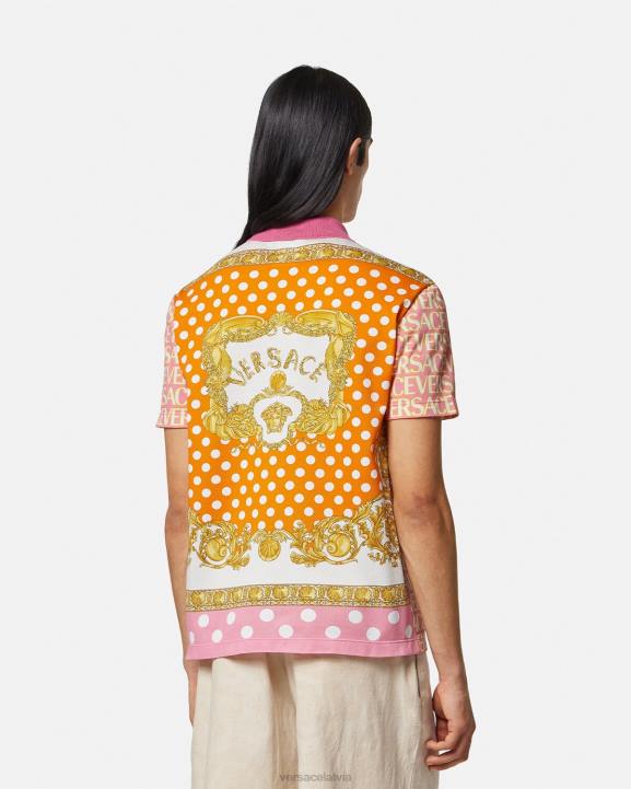 drukāt apģērbs Versace 806B1356 vīriešiem allover polo ar īsām piedurknēm