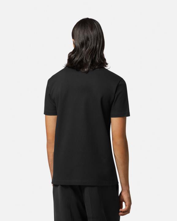 melns apģērbs Versace 806B1389 vīriešiem maschera baroka polo krekls