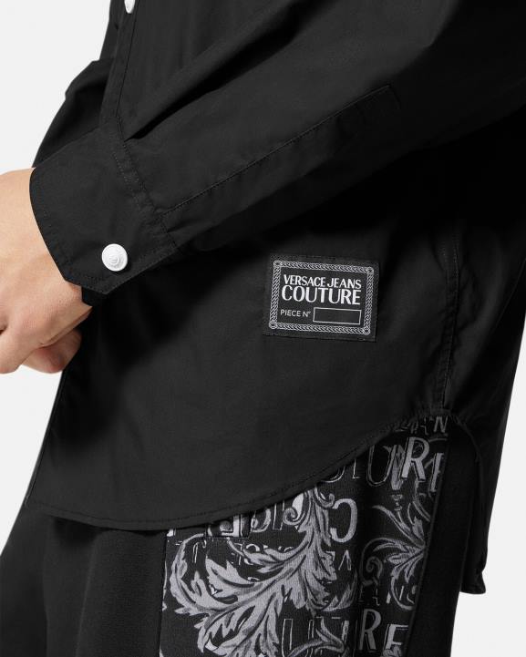 melns apģērbs Versace 806B2401 vīriešiem gabala numura logotipa krekls