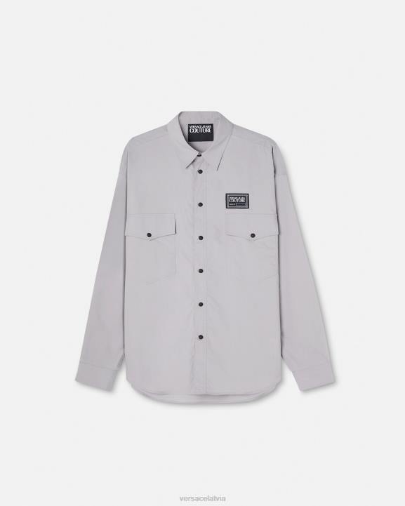 melns un apdrukāts apģērbs Versace 806B2400 vīriešiem gabala numura logotipa krekls