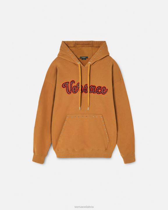 apelsīns apģērbs Versace 806B1426 vīriešiem radžota augstskolas logo kapuci