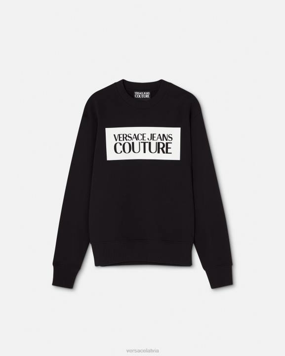 melns apģērbs Versace 806B2377 vīriešiem logo džemperis
