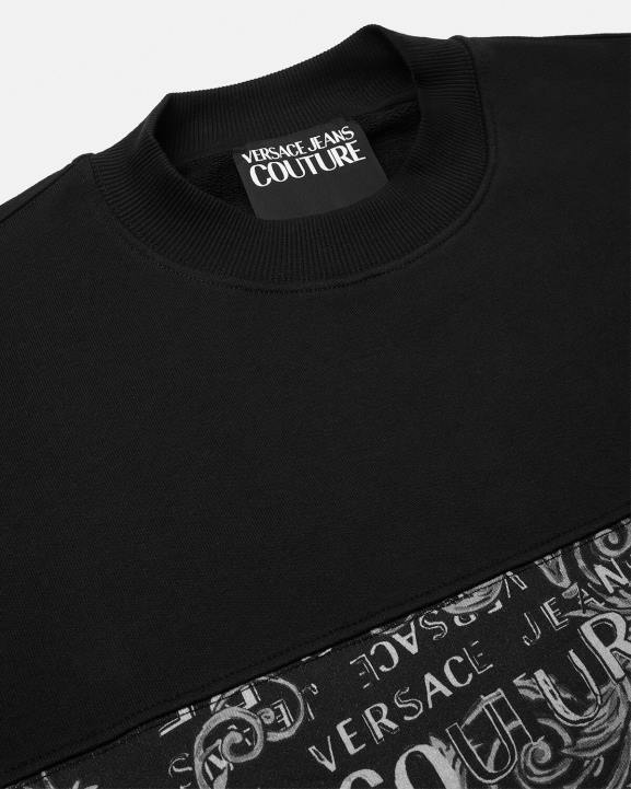 melns apģērbs Versace 806B2406 vīriešiem Modes sporta krekls ar logotipu