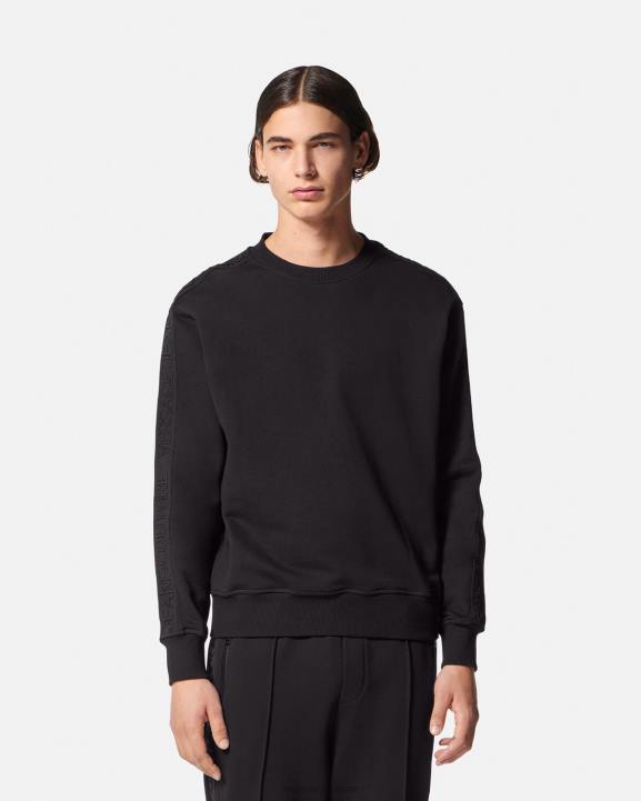 melns apģērbs Versace 806B2410 vīriešiem logo džemperis