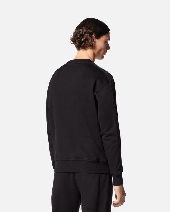 melns apģērbs Versace 806B2410 vīriešiem logo džemperis