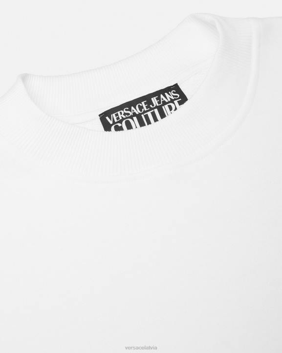 zelts un balts apģērbs Versace 806B2408 vīriešiem Modes sporta krekls ar logotipu