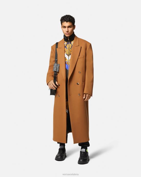 zils un zelts apģērbs Versace 806B1417 vīriešiem barocco 660 rāvējslēdzēja džemperis