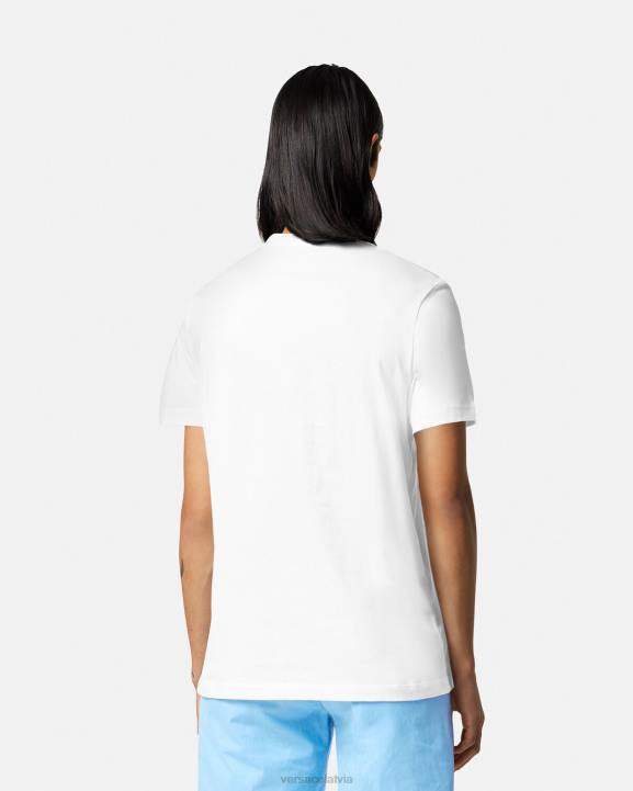 balts apģērbs Versace 806B1366 vīriešiem baroka silueta t-krekls ar logotipu