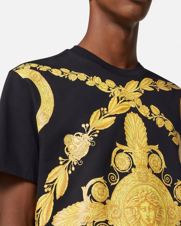 drukāt apģērbs Versace 806B1388 vīriešiem maschera baroka t-krekls