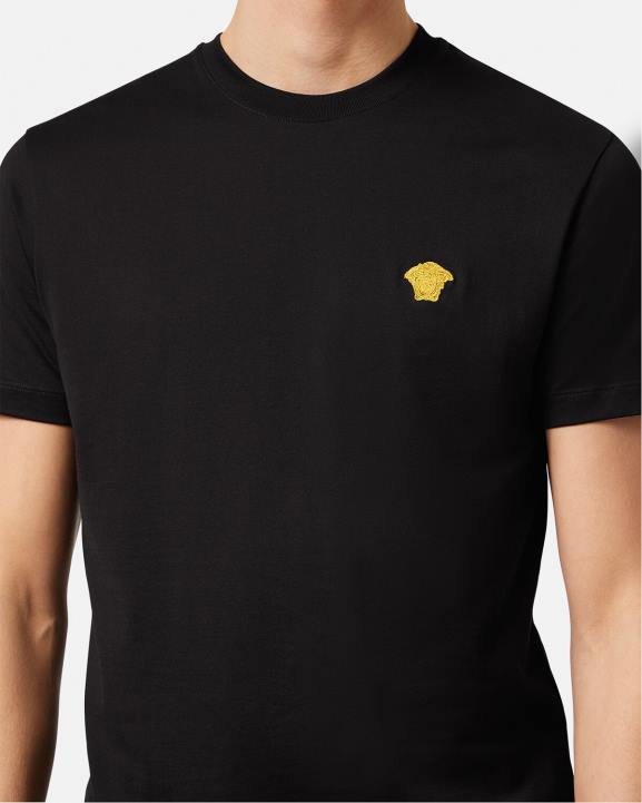 melns apģērbs Versace 806B1370 vīriešiem medūzas t-krekls
