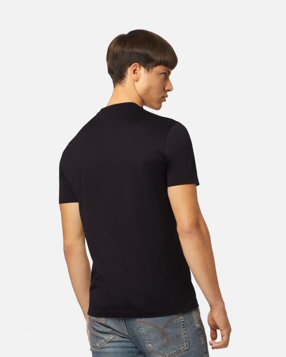 melns apģērbs Versace 806B1377 vīriešiem izrotāts medūzas logo t-krekls