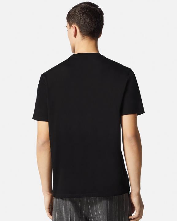 melns apģērbs Versace 806B1378 vīriešiem baroka silueta t-krekls