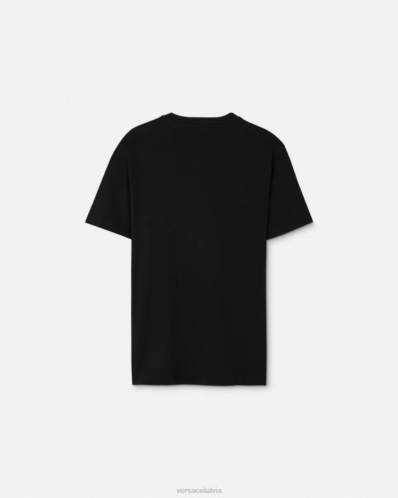 melns apģērbs Versace 806B1382 vīriešiem le maschere t-krekls