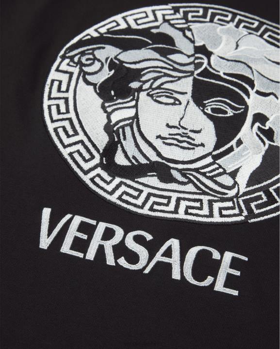 melns apģērbs Versace 806B1397 vīriešiem medusa logo t-krekls