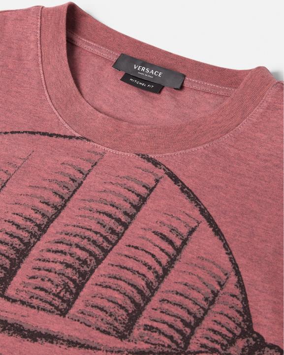 rozā apģērbs Versace 806B1384 vīriešiem la maschera t-krekls