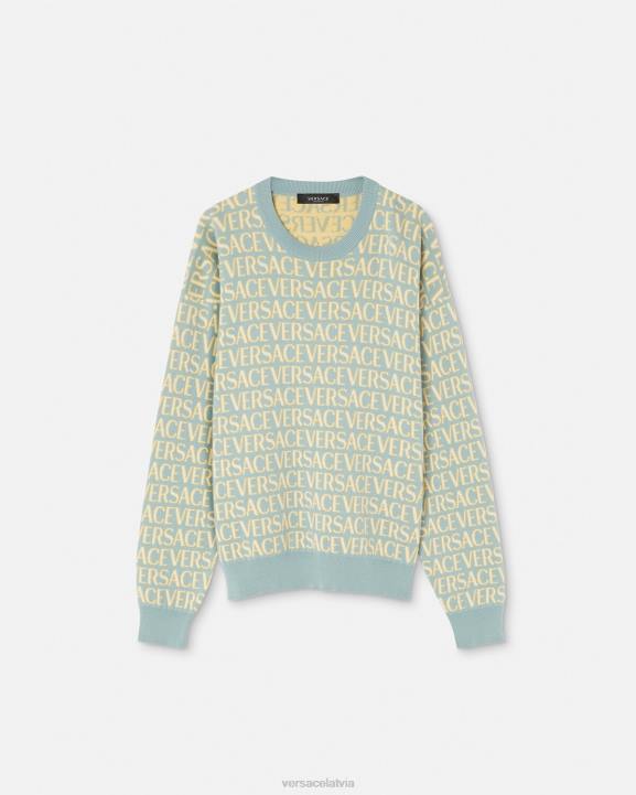 drukāt apģērbs Versace 806B1325 vīriešiem allover adīts džemperis