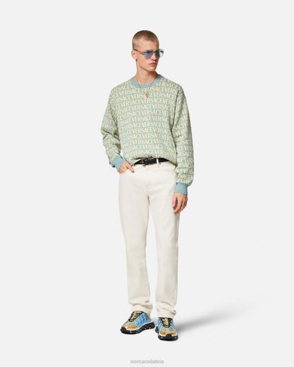 drukāt apģērbs Versace 806B1325 vīriešiem allover adīts džemperis