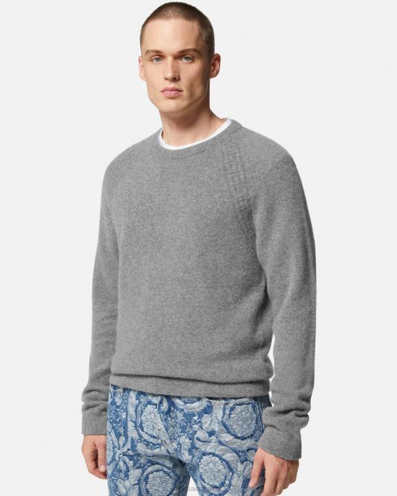 pelēks apģērbs Versace 806B1333 vīriešiem grekas kašmira džemperis