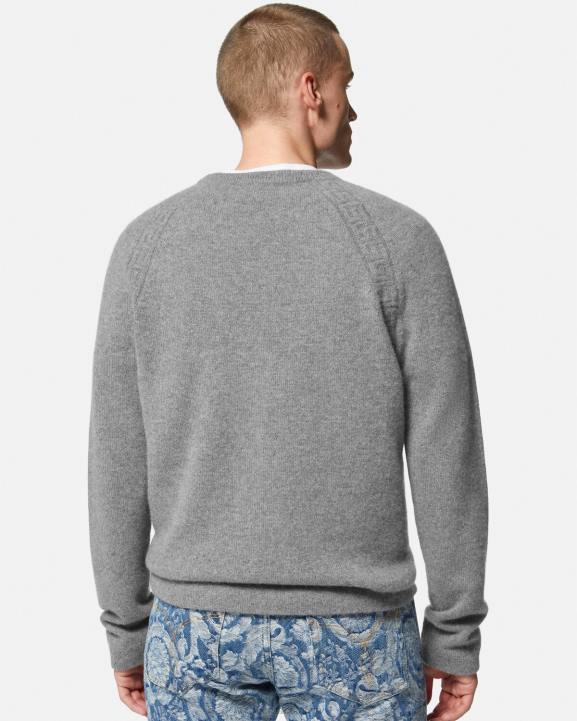 pelēks apģērbs Versace 806B1333 vīriešiem grekas kašmira džemperis