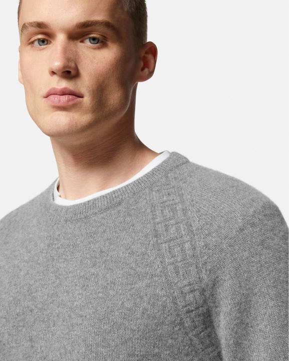 pelēks apģērbs Versace 806B1333 vīriešiem grekas kašmira džemperis