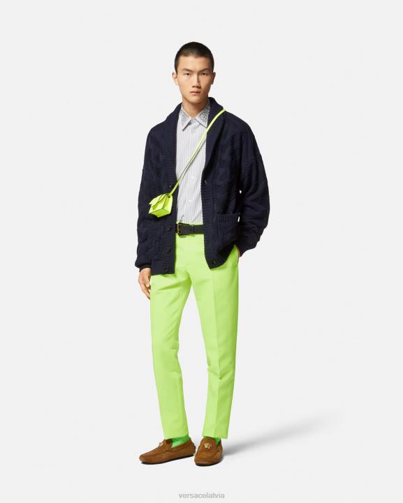 zils apģērbs Versace 806B1343 vīriešiem la greca trikotāžas jaka