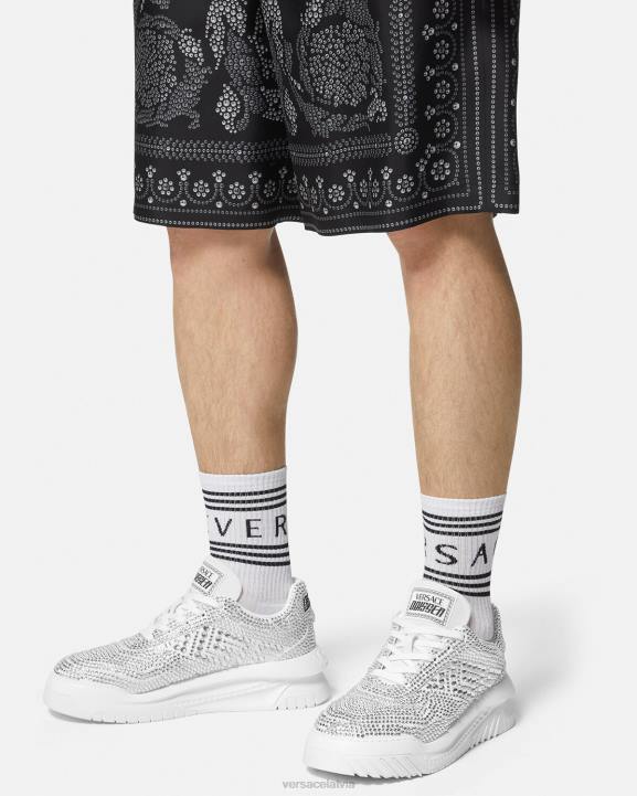 balts kurpes Versace 806B1534 vīriešiem kristāla odissea kedas