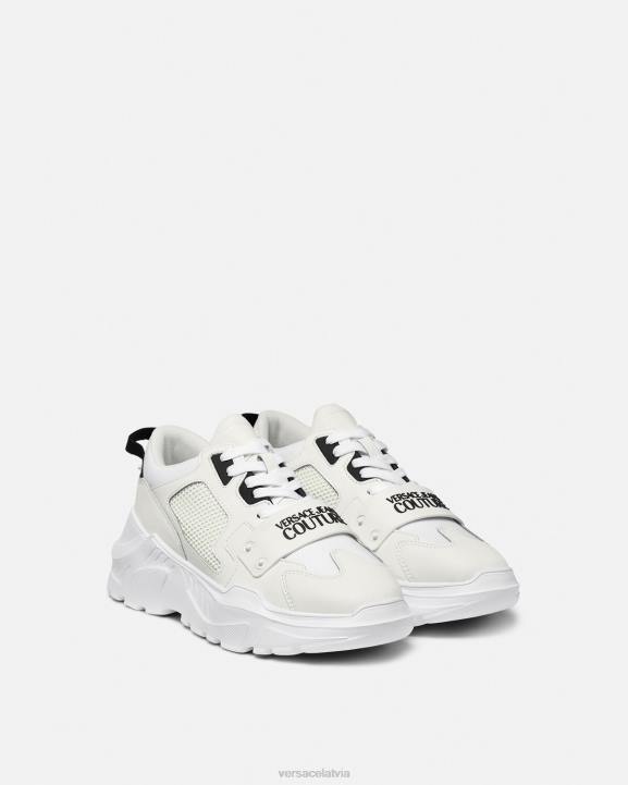 balts kurpes Versace 806B2449 vīriešiem spīdtreka logo trenažieri