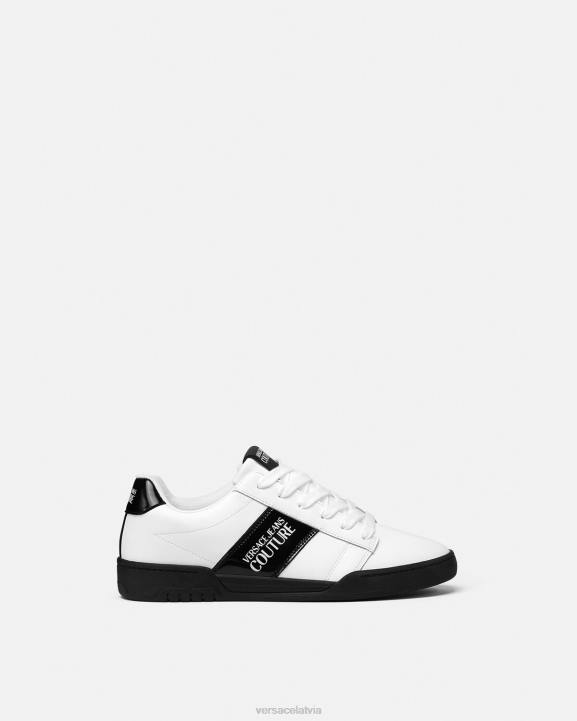 balts kurpes Versace 806B2453 vīriešiem brooklyn logo kedas