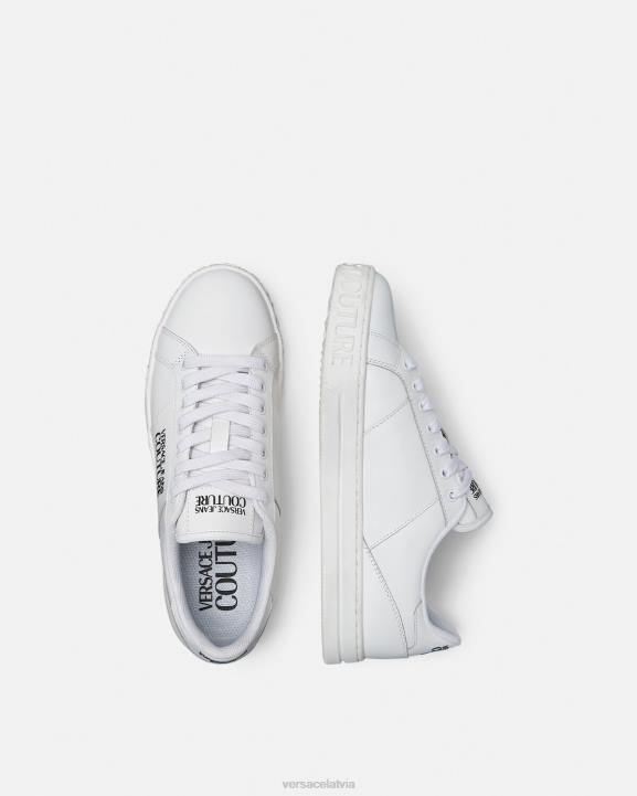 balts kurpes Versace 806B2469 vīriešiem court 88 logo kedas