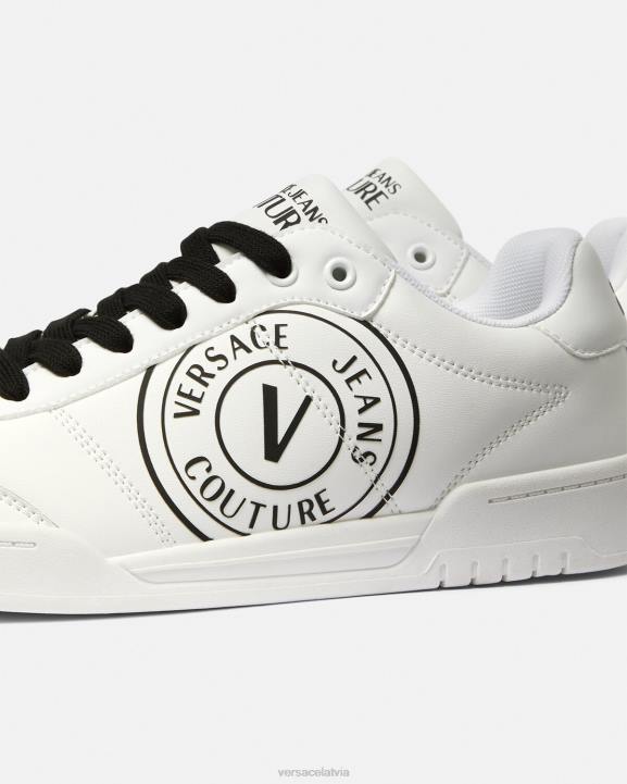 balts melns kurpes Versace 806B2442 vīriešiem brooklyn v-embem kedas