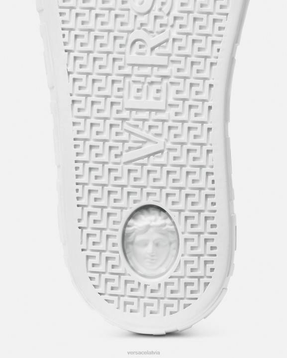 balts un zelts kurpes Versace 806B1549 vīriešiem logo greca kedas