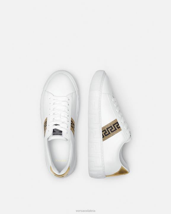 balts un zelts kurpes Versace 806B1552 vīriešiem greca kedas