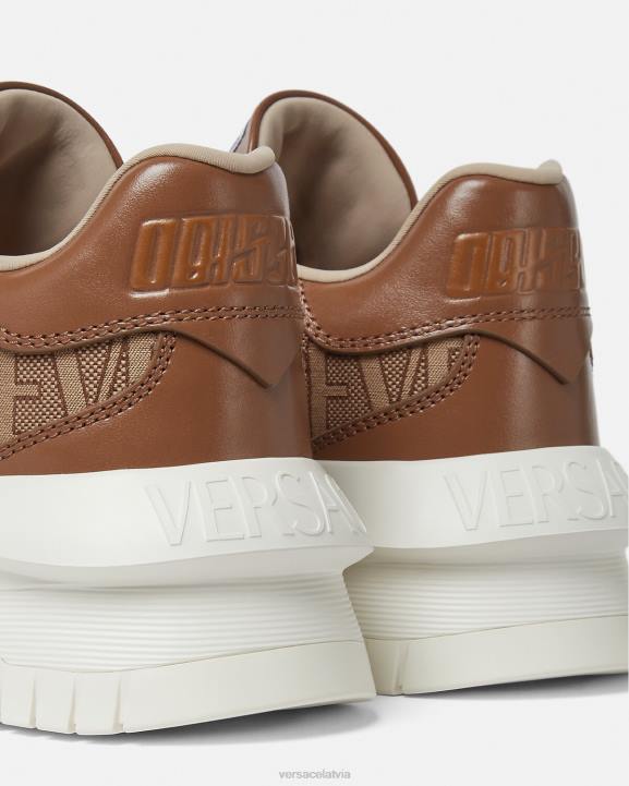 brūns kurpes Versace 806B1513 vīriešiem allover odissea kedas